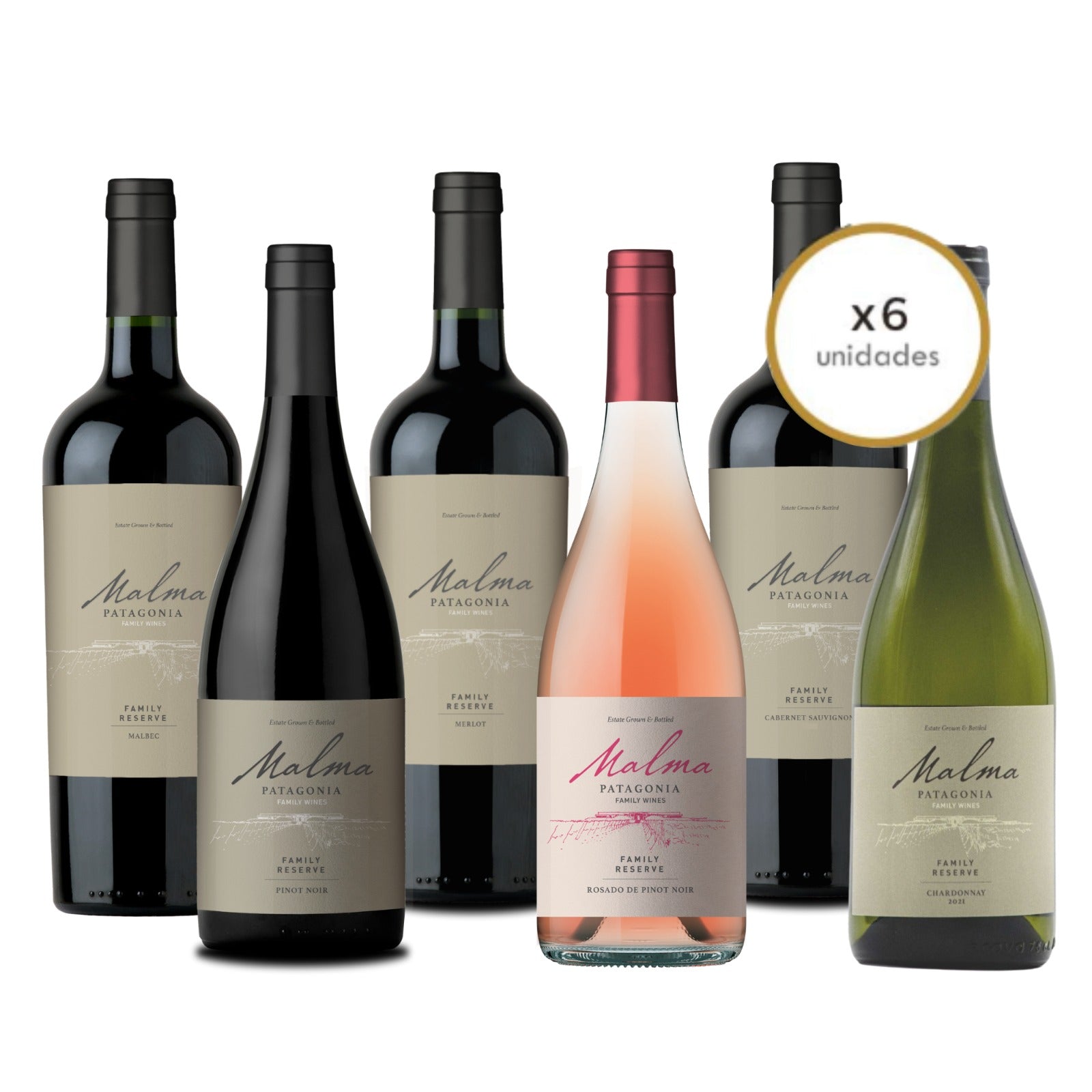 Mix Reserva - tintos, blancos y rosados 750 ml  x6