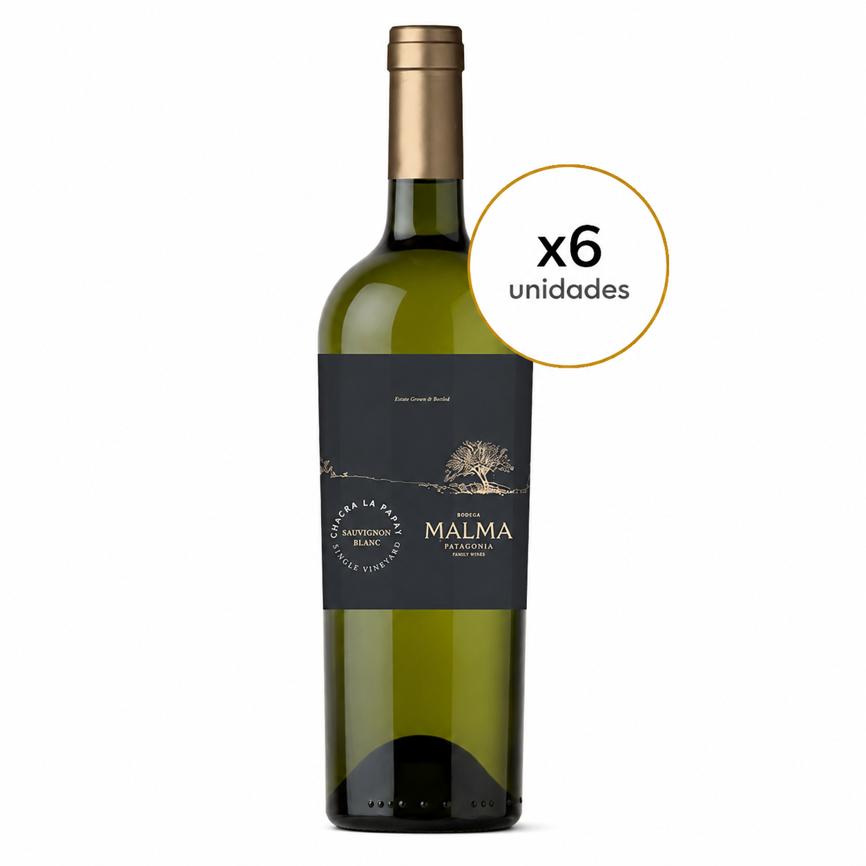 Chacra La Papay Sauvignon Blanc- Blancos 750 ml x6