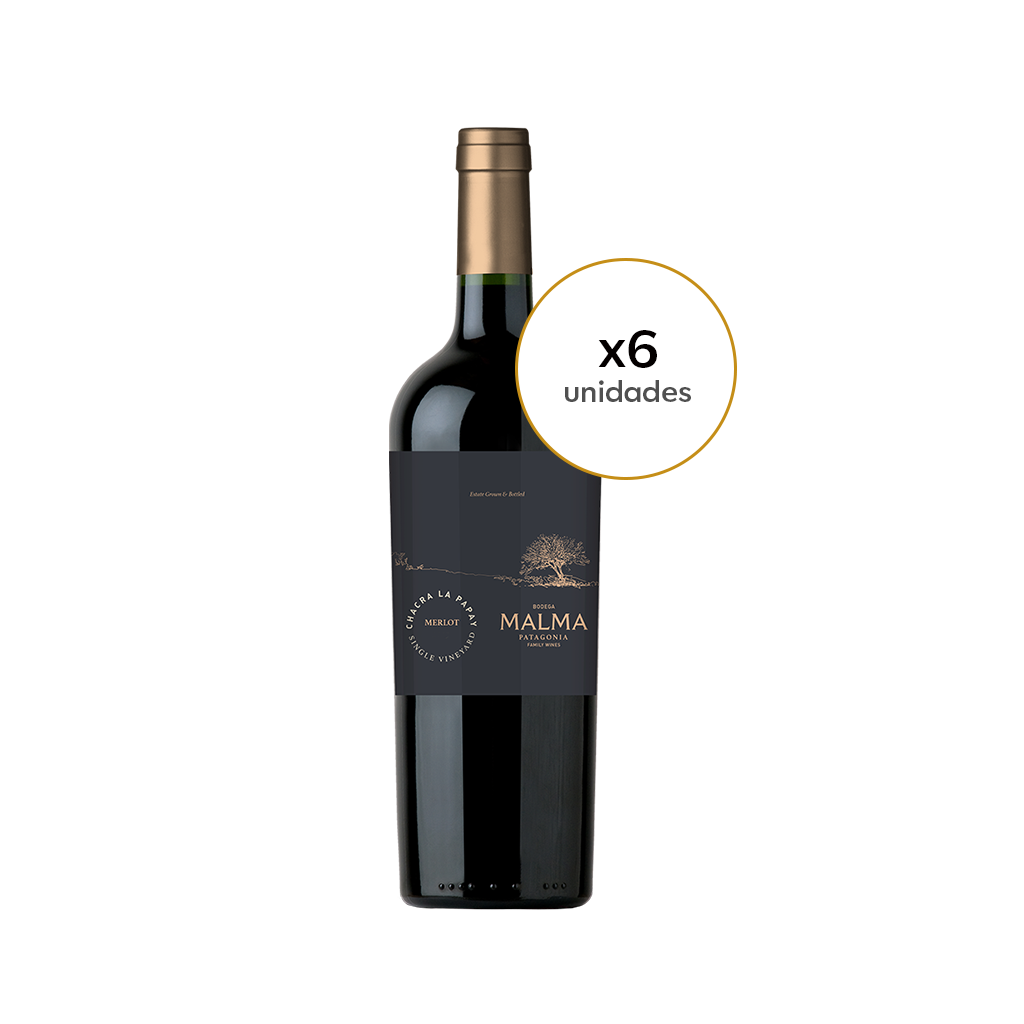 Chacra La Papay Merlot- Tintos 750 ml x6